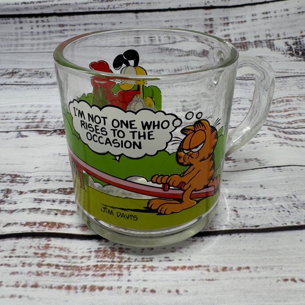 McDonalds Garfield, Odie, and Arlene glass mug